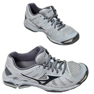 Mizuno Wave Tornado X2 Womens Volleyball Shoes Grey Black V1GC181280 Size 8.5